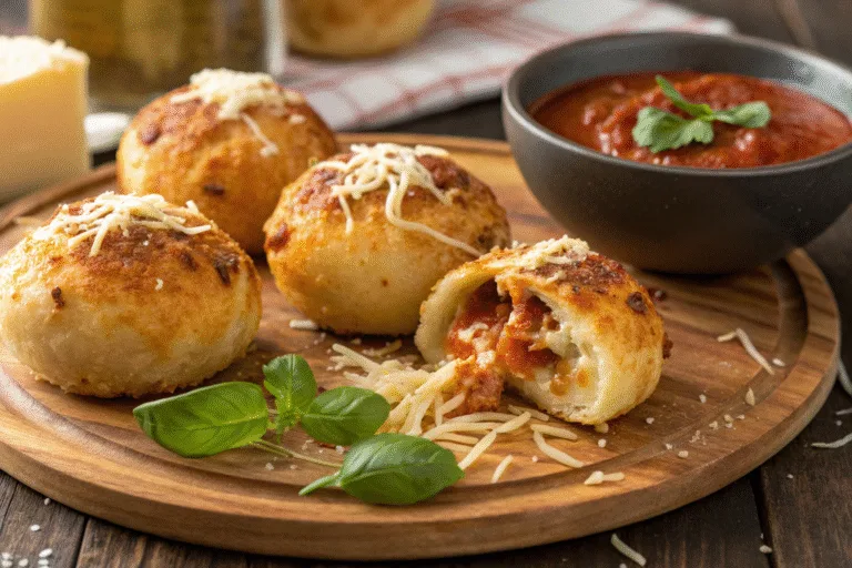image of freshly made air fryer pizza bombs