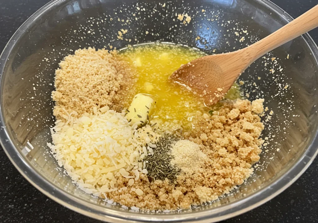 Make the Parmesan Crust