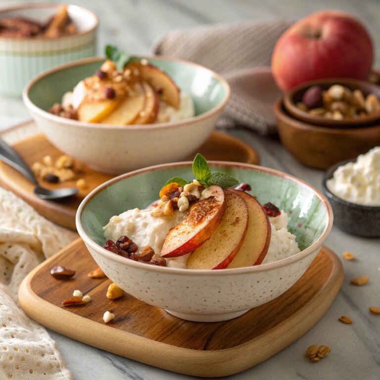 Baked Apple Cottage Cheese Bowls